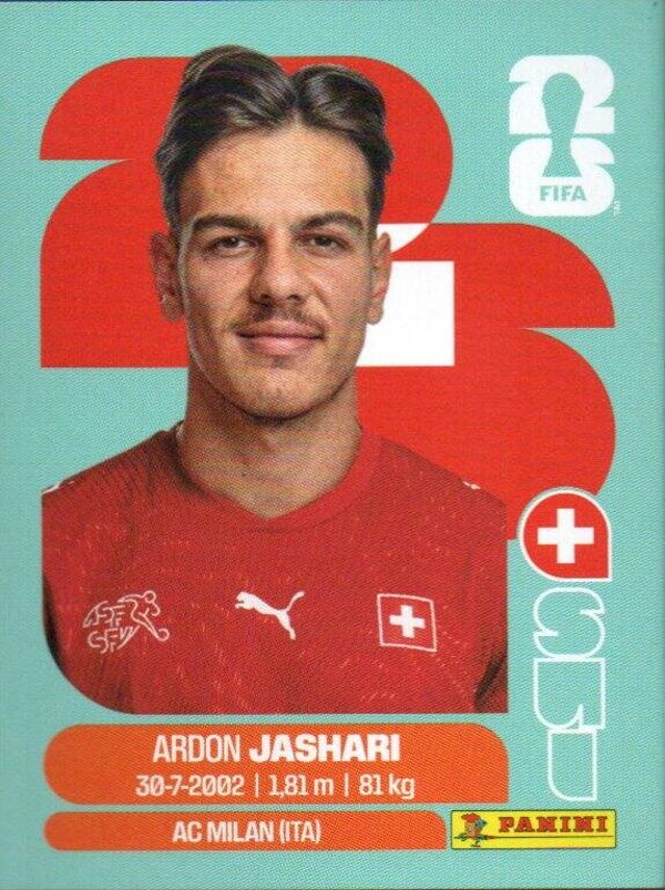 #SUI 14: Ardon Jashari (Switzerland) - Panini FIFA World Cup 2026 Canada, USA, Mexico. Standaard Editie