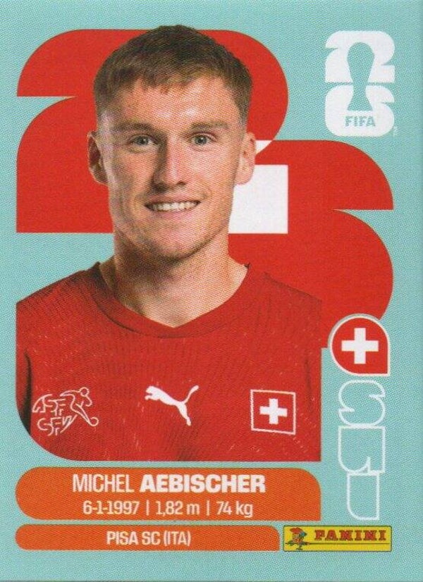 #SUI 16: Michel Aebischer (Switzerland) - Panini FIFA World Cup 2026 Canada, USA, Mexico. Standaard Editie