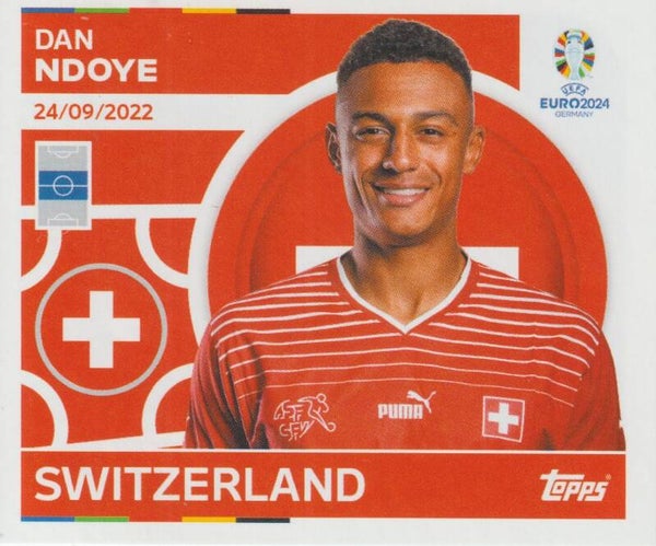 #SUI-17: DAN NDOYE (SWITZERLAND) - TOPPS UEFA EURO 2024 GERMANY