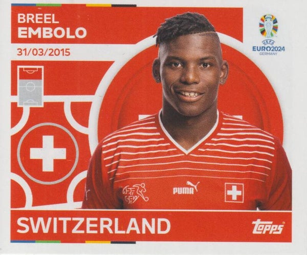 #SUI-20: BREEL EMBOLO (SWITZERLAND) - TOPPS UEFA EURO 2024 GERMANY