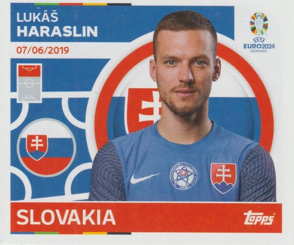 #SVK-19: LUKÁS HARASLIN (SLOVAKIA) - TOPPS UEFA EURO 2024 GERMANY