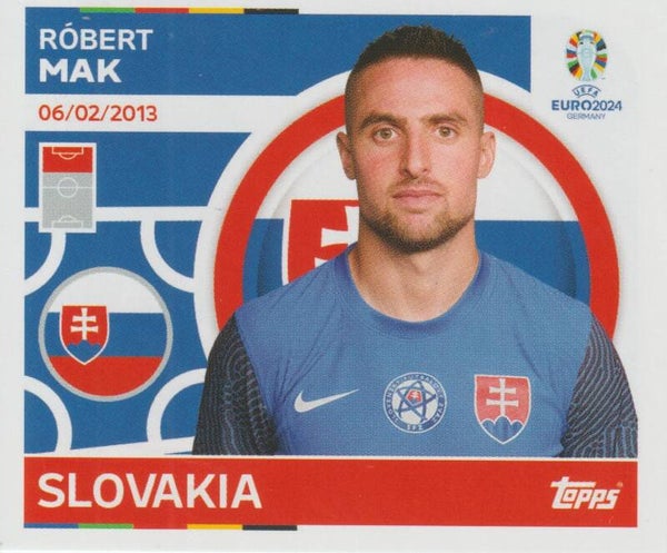 #SVK-20: RÓBERT MAK (SLOVAKIA) - TOPPS UEFA EURO 2024 GERMANY
