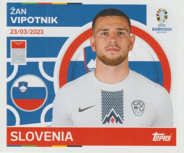 #SVN-19: ZAN VIPOTNIK (SLOVENIA) - TOPPS UEFA EURO 2024 GERMANY