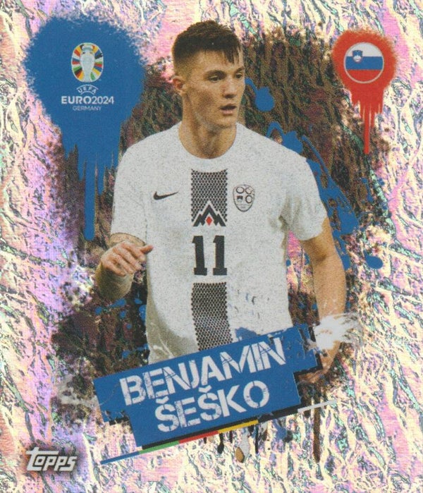 #SVN-3: BENJAMIN SESKO (SLOVENIA) FOIL - TOPPS UEFA EURO 2024 GERMANY