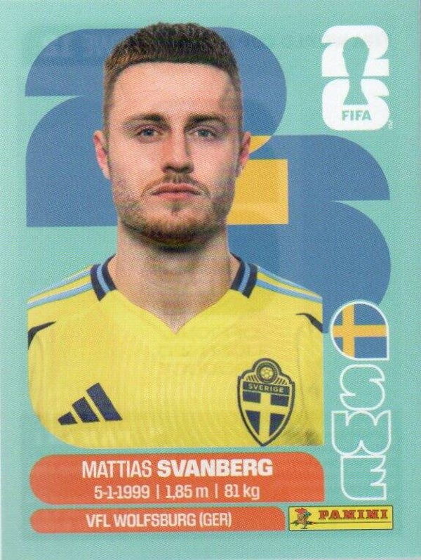 #SWE 12: Mattias Svanberg (Sweden) -  Panini FIFA World Cup 2026 Canada, USA, Mexico. Standaard Editie