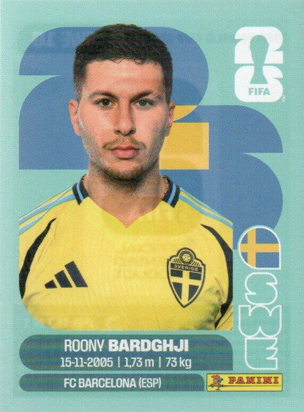 #SWE 16: Roony Bardghji (Sweden) - Panini FIFA World Cup 2026 Canada, USA, Mexico. Standaard Editie