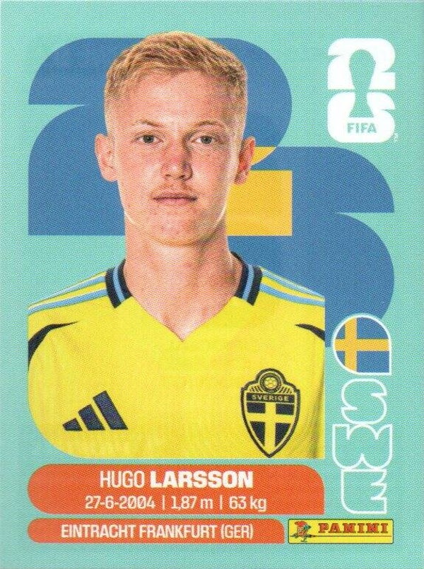 #SWE 9: Hugo Larsson (Sweden) - Panini FIFA World Cup 2026 Canada, USA, Mexico. Standaard Editie