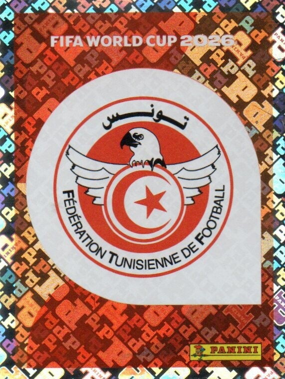 #TUN 1: Team Badge (Tunisia) - Panini FIFA World Cup 2026 Canada, USA, Mexico. Standaard Editie