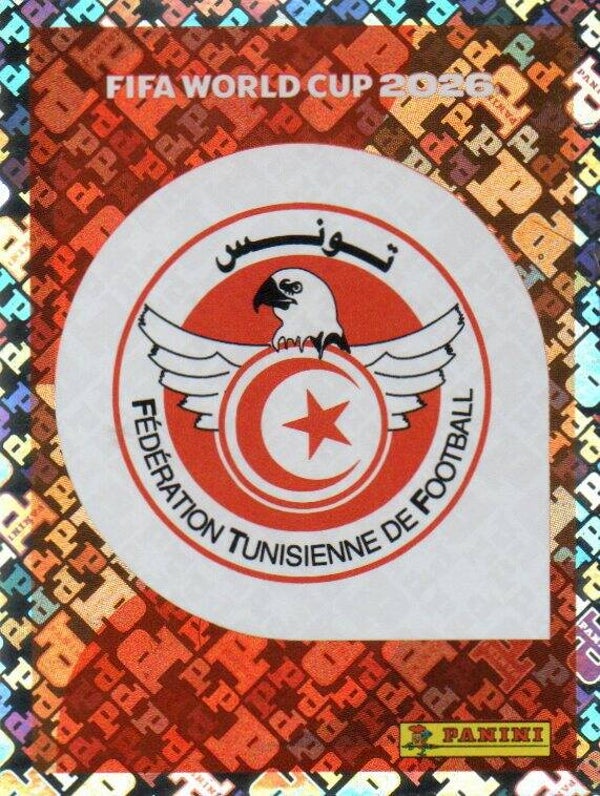 #TUN 1: Team Badge (Tunisia) - Panini FIFA World Cup 2026 Canada, USA, Mexico. Standaard Editie