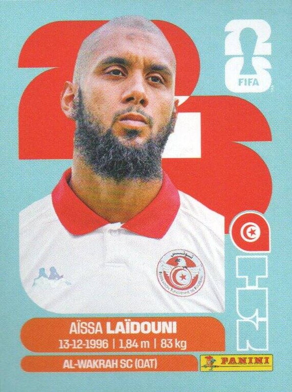 #TUN 10: Aïssa Laïdouni (Tunisia) - Panini FIFA World Cup 2026 Canada, USA, Mexico. Standaard Editie