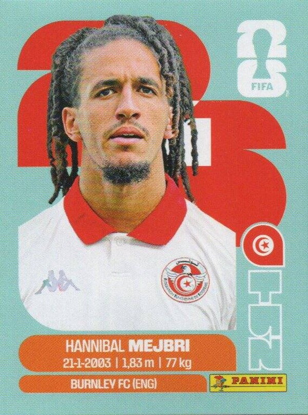 #TUN 14: Hannibal Mejbri (Tunisia) - Panini FIFA World Cup 2026 Canada, USA, Mexico. Standaard Editie