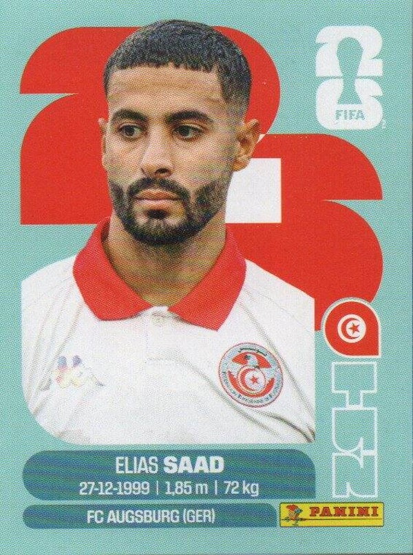 #TUN 16: Elias Saad (Tunisia) - Panini FIFA World Cup 2026 Canada, USA, Mexico. Standaard Editie