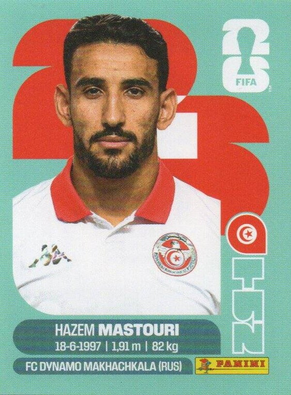 #TUN 17: Hazem Mastouri (Tunisia) - Panini FIFA World Cup 2026 Canada, USA, Mexico. Standaard Editie