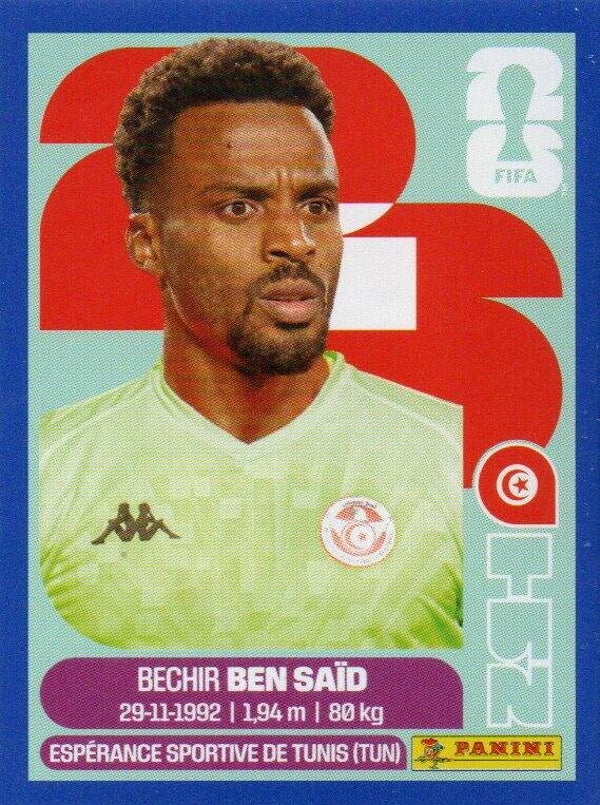#TUN 2: Bechir Ben Saïd (Tunisia) - Panini FIFA World Cup 2026 Canada, USA, Mexico. Blue Border Parallel