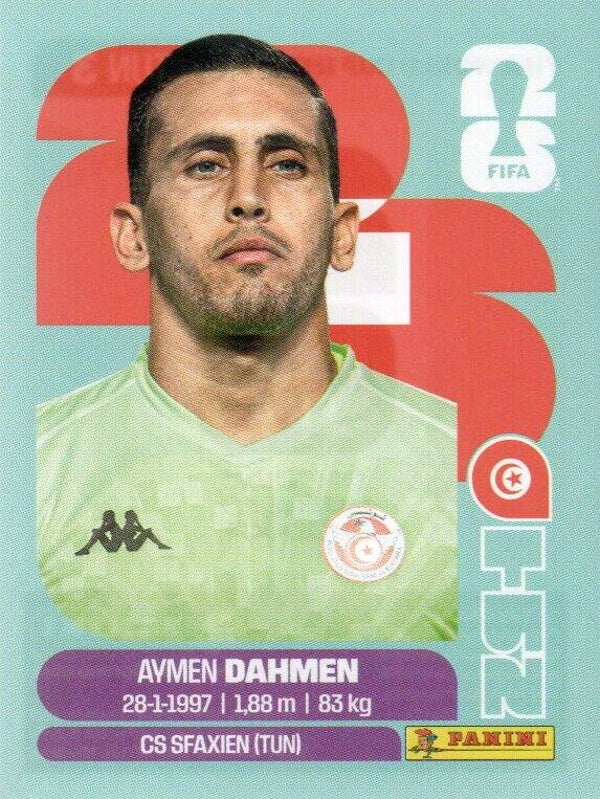 #TUN 3: Aymen Dahmen (Tunisia) - Panini FIFA World Cup 2026 Canada, USA, Mexico. Standaard Editie