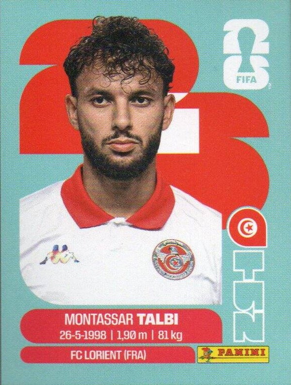 #TUN 5: Montassar Talbi (Tunisia) - Panini FIFA World Cup 2026 Canada, USA, Mexico. Standaard Editie