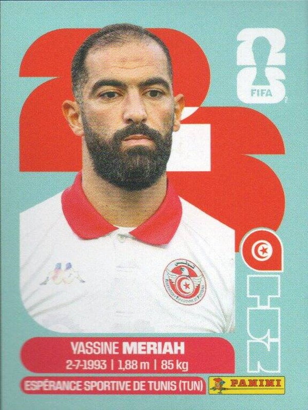#TUN 6: Yassine Meriah (Tunisia) - Panini FIFA World Cup 2026 Canada, USA, Mexico. Standaard Editie