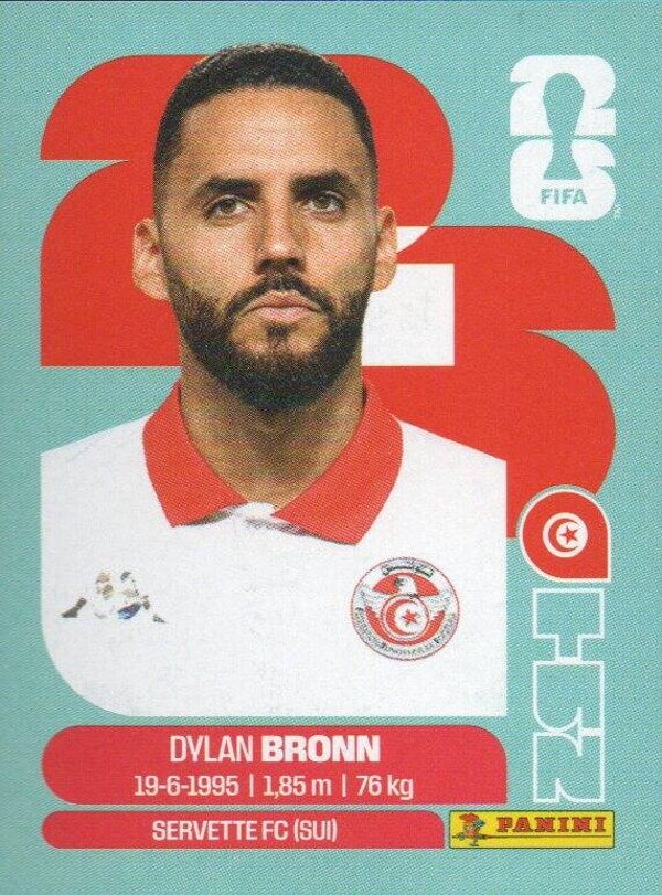 #TUN 8: Dylan Bronn (Tunisia) - Panini FIFA World Cup 2026 Canada, USA, Mexico. Standaard Editie