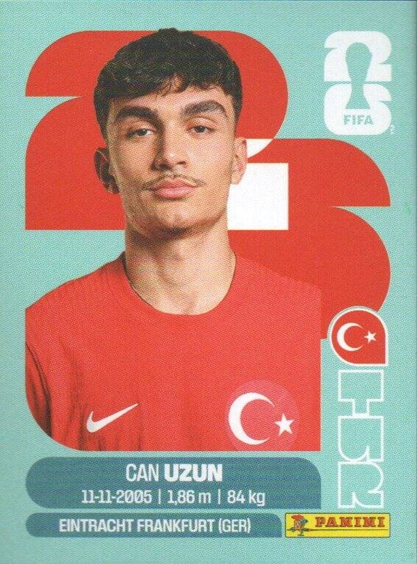 #TUR 17: Can Uzun (Türkiye) - Panini FIFA World Cup 2026 Canada, USA, Mexico. Standaard Editie