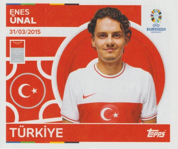 #TUR-20: ENES ÜNAL (TURKEY) - TOPPS UEFA EURO 2024 GERMANY