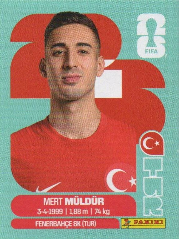 #TUR 3 : Mert Müldür (Türkiye) - Panini FIFA World Cup 2026 Canada, USA, Mexico. Standaard Editie