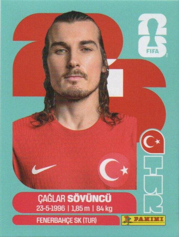#TUR 6 : Çaglar Söyüncü (Türkiye) - Panini FIFA World Cup 2026 Canada, USA, Mexico. Standaard Editie