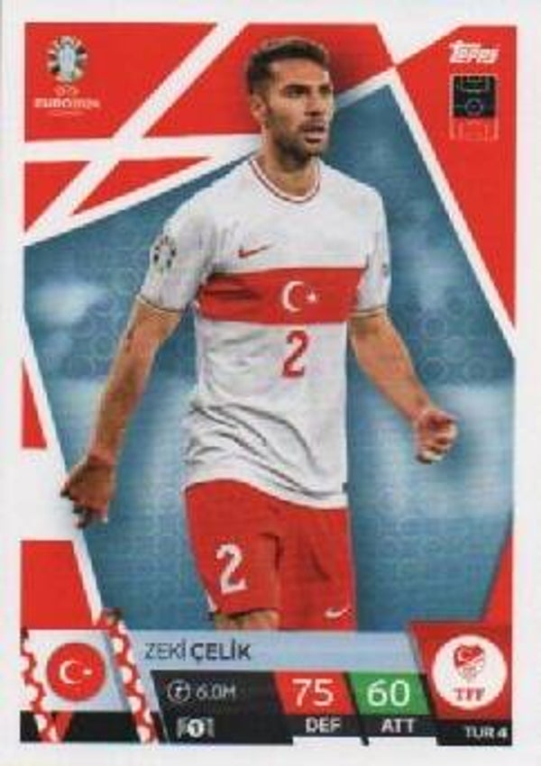 #TUR4: Zeki Celik (Türkiye) - Topps Match Attax UEFA Euro 2024 Germany