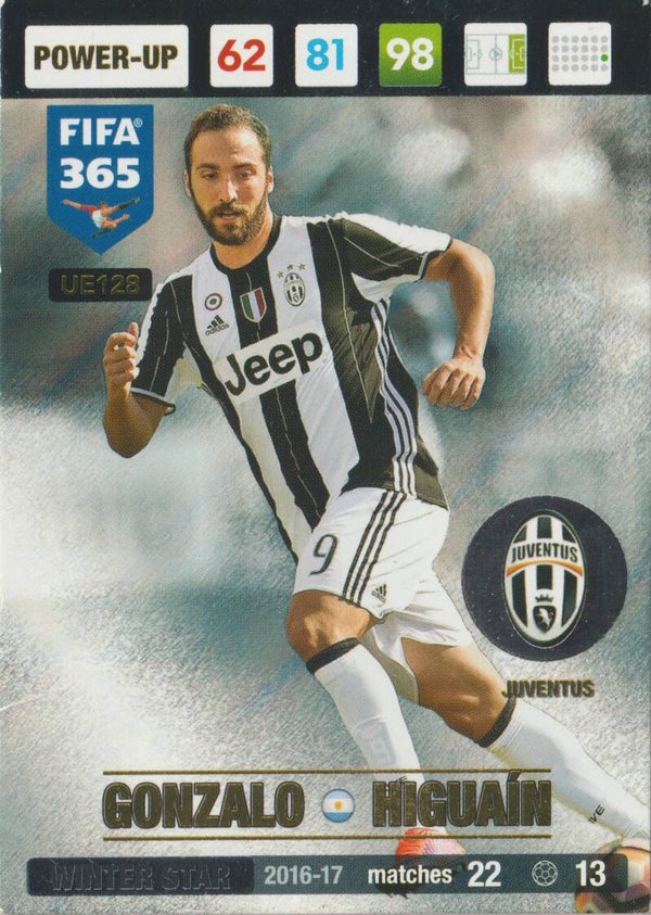 #UE128: Gonzalo Higuaín (Juventus)  Panini FIFA 365 - Adrenalyn XL 2017 Update Edition