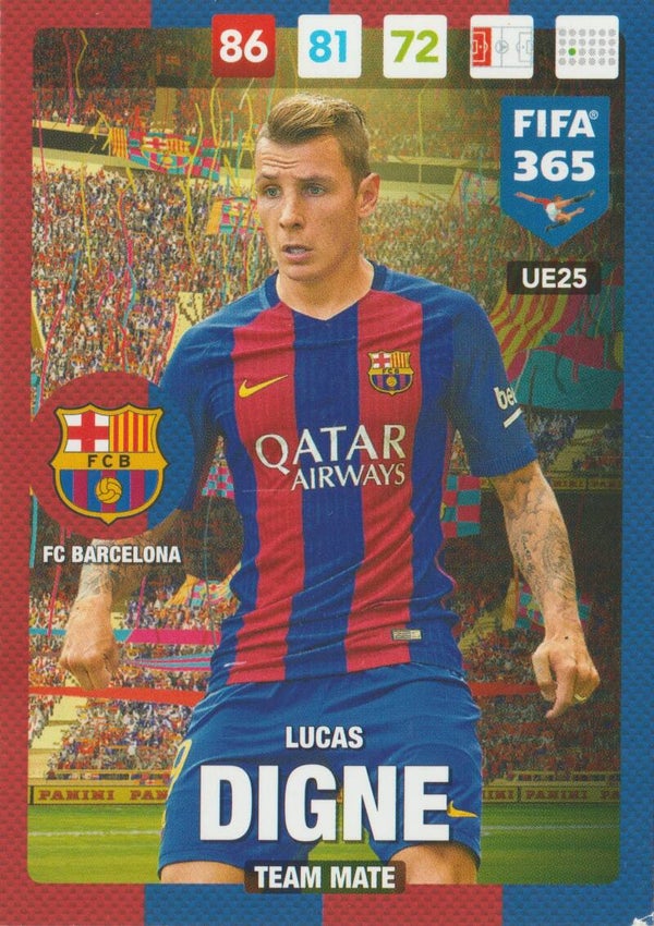 #UE25: Lucas Digne (FC Barcelona) Panini FIFA 365 - Adrenalyn XL 2017 Update Edition