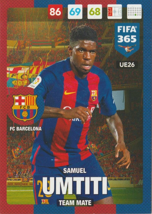 #UE26: Samuel Umtiti (FC Barcelona) Panini FIFA 365 - Adrenalyn XL 2017 Update Edition