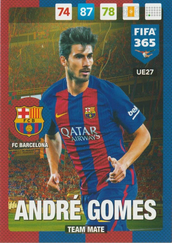 #UE27: André Gomes (FC Barcelona) Panini FIFA 365 - Adrenalyn XL 2017 Update Edition