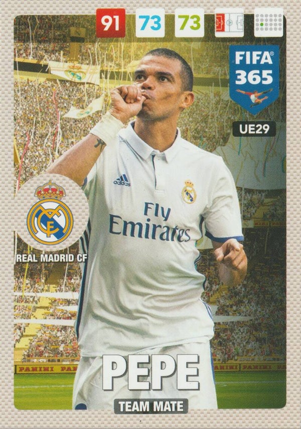 #UE29: Pepe (Real Madrid CF) Panini FIFA 365 - Adrenalyn XL 2017 Update Edition