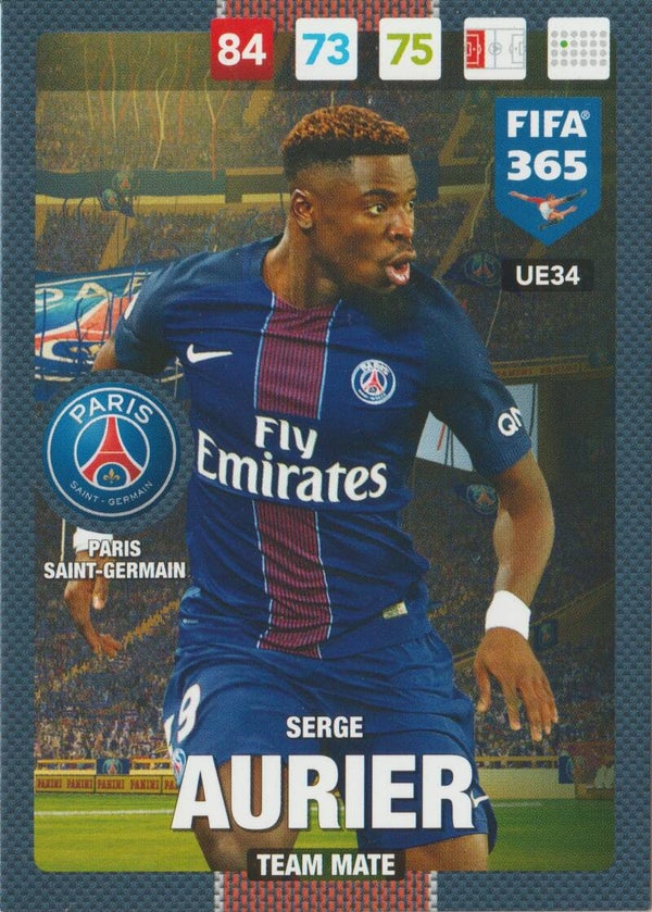 #UE34: Serge Aurier (Paris Saint-Germain) Panini FIFA 365 - Adrenalyn XL 2017 Update Edition