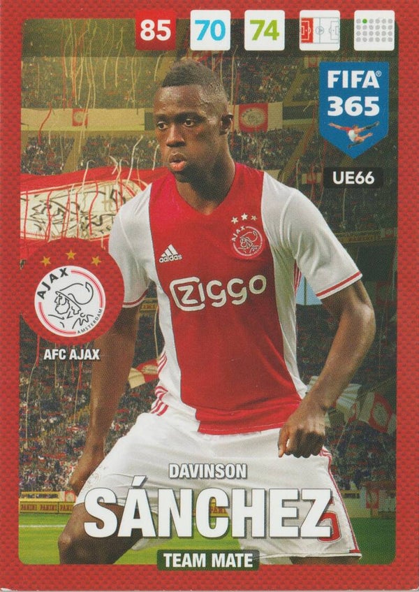 #UE66: Davinson Sánchez (AFC Ajax) Panini FIFA 365 - Adrenalyn XL 2017 Update Edition