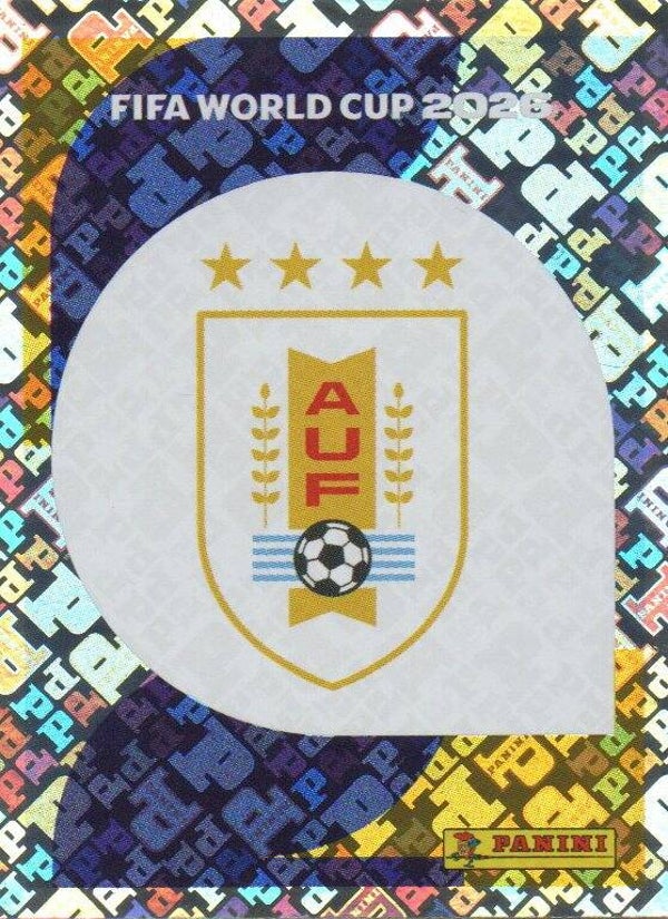 #URU 1: Team Badge (Uruguay) - Panini FIFA World Cup 2026 Canada, USA, Mexico. Standaard Editie