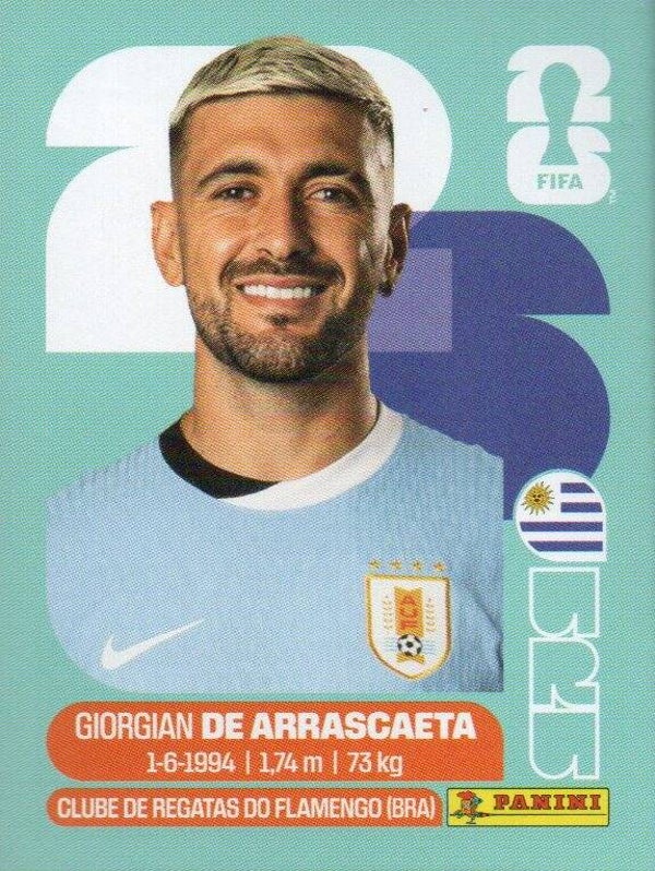#URU 11: Giorgian de Arrascaeta (Uruguay) - Panini FIFA World Cup 2026 Canada, USA, Mexico. Standaard Editie