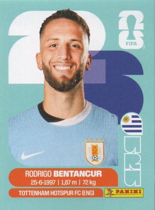 #URU 12: Rodrigo Bentancur (Uruguay) - Panini FIFA World Cup 2026 Canada, USA, Mexico. Standaard Editie