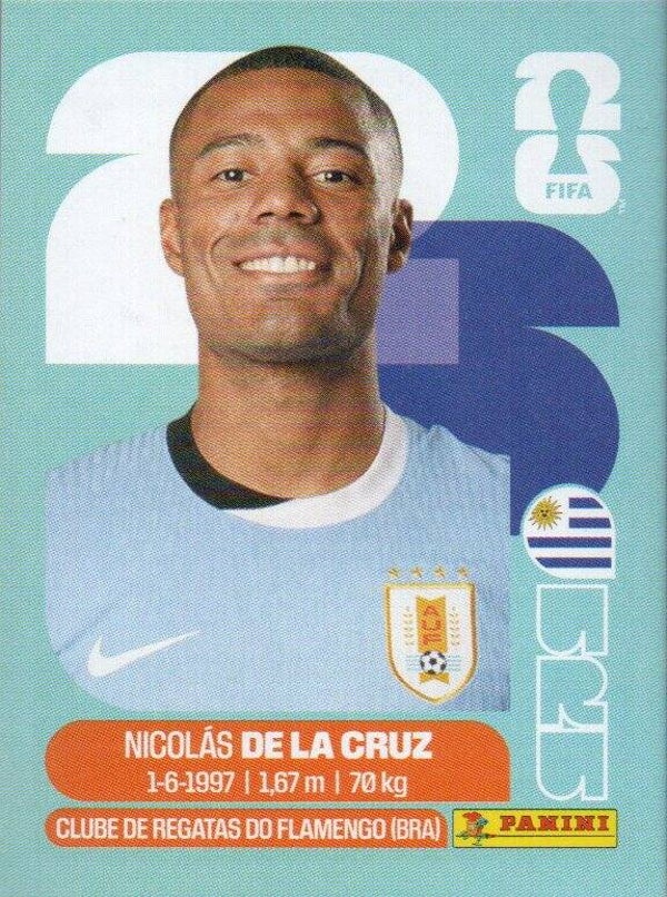 #URU 15: Nicolás de La Cruz (Uruguay) - Panini FIFA World Cup 2026 Canada, USA, Mexico. Standaard Editie