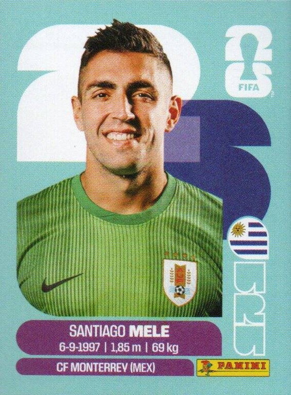 #URU 3: Santiago Mele (Uruguay) - Panini FIFA World Cup 2026 Canada, USA, Mexico. Standaard Editie