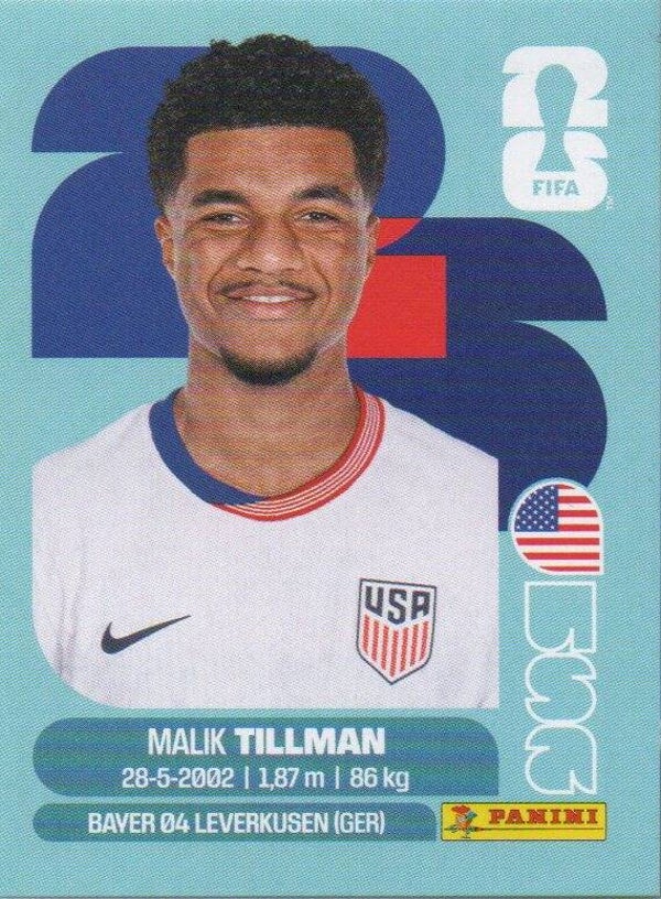 #USA 15: Malik Tillman (USA) - Panini FIFA World Cup 2026 Canada, USA, Mexico. Standaard Editie