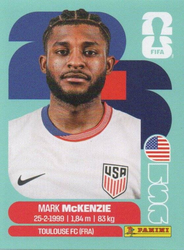 #USA 5: Mark McKenzie (USA / Toulouse FC, France) - Panini FIFA World Cup 2026 Canada, USA, Mexico. Standaard Editie
