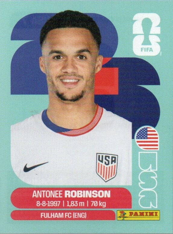#USA 7: Antonee Robinson (USA) - Panini FIFA World Cup 2026 Canada, USA, Mexico. Standaard Editie