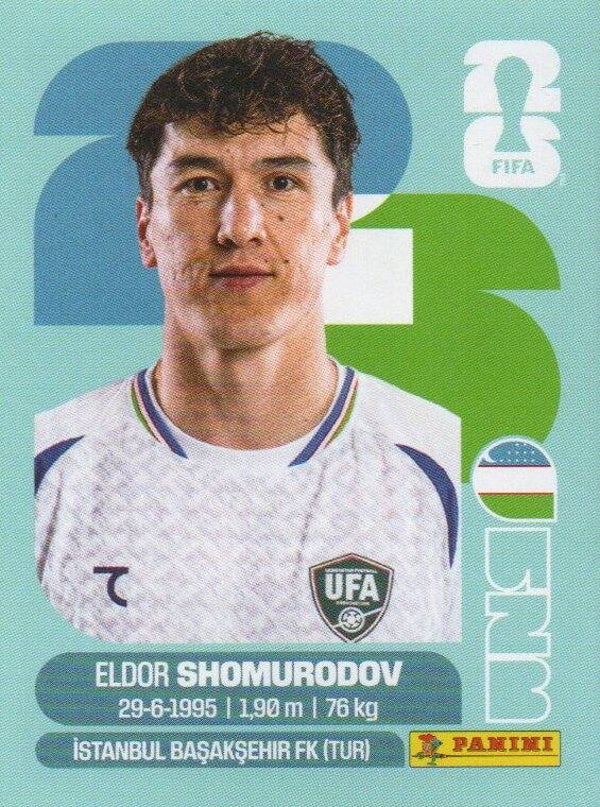 #UZB 16: Eldor Shomurodov (Uzbekistan) - Panini FIFA World Cup 2026 Canada, USA, Mexico. Standaard Editie