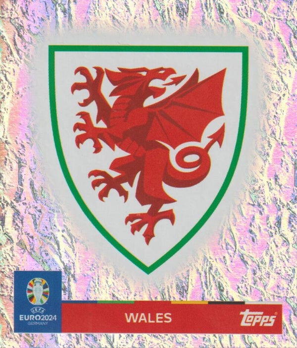 #WAL-1: EMBLEM WALES FOIL - TOPPS UEFA EURO 2024 GERMANY