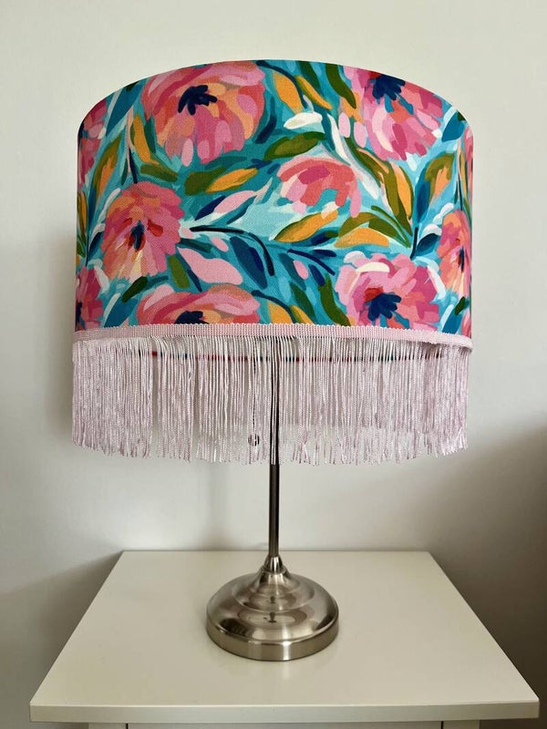 Lampenschirm aus Baumwolle „Mones Garten“