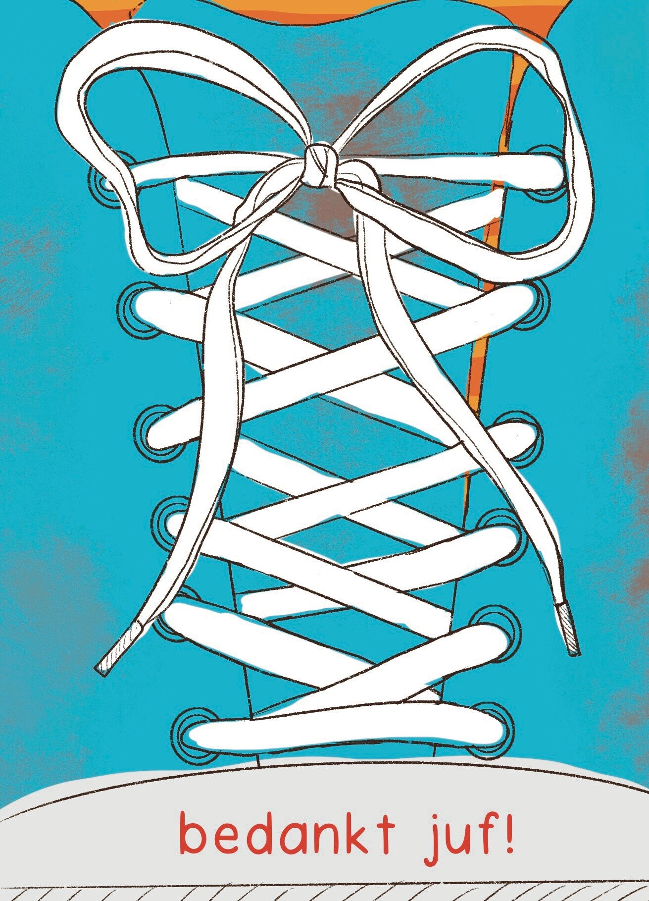 FT00268 - Bedankt Juf Gymschoen Blauw