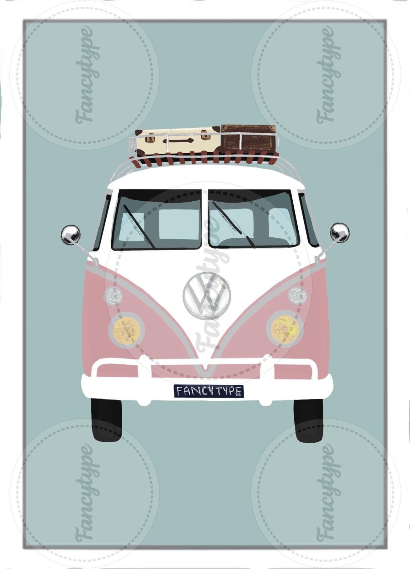 FT00130 - FancyType - 50's - Volkswagen Bus