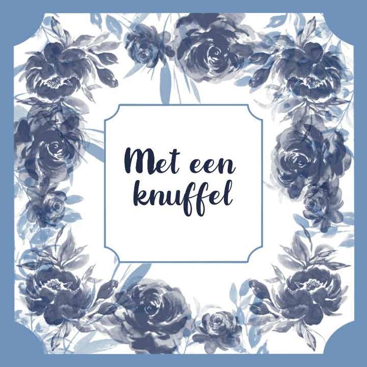 FT0019 FancyType - Blue - Minikaartje - Met een KnuffelF