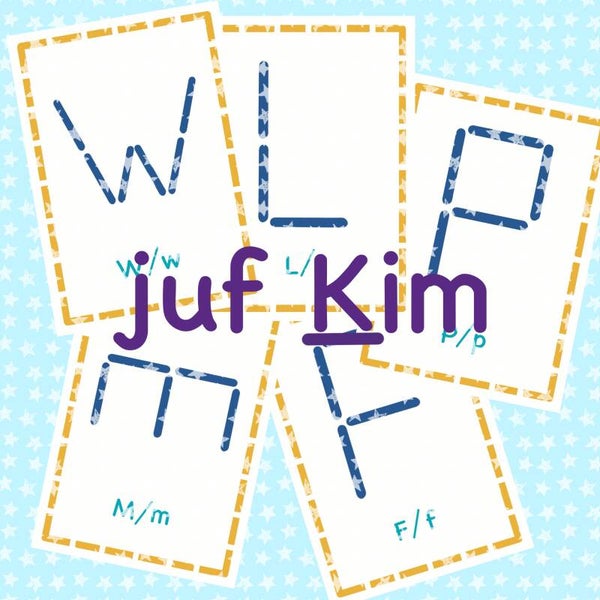 FT00234 Juf Kim's Letters leggen met ijsstokjes