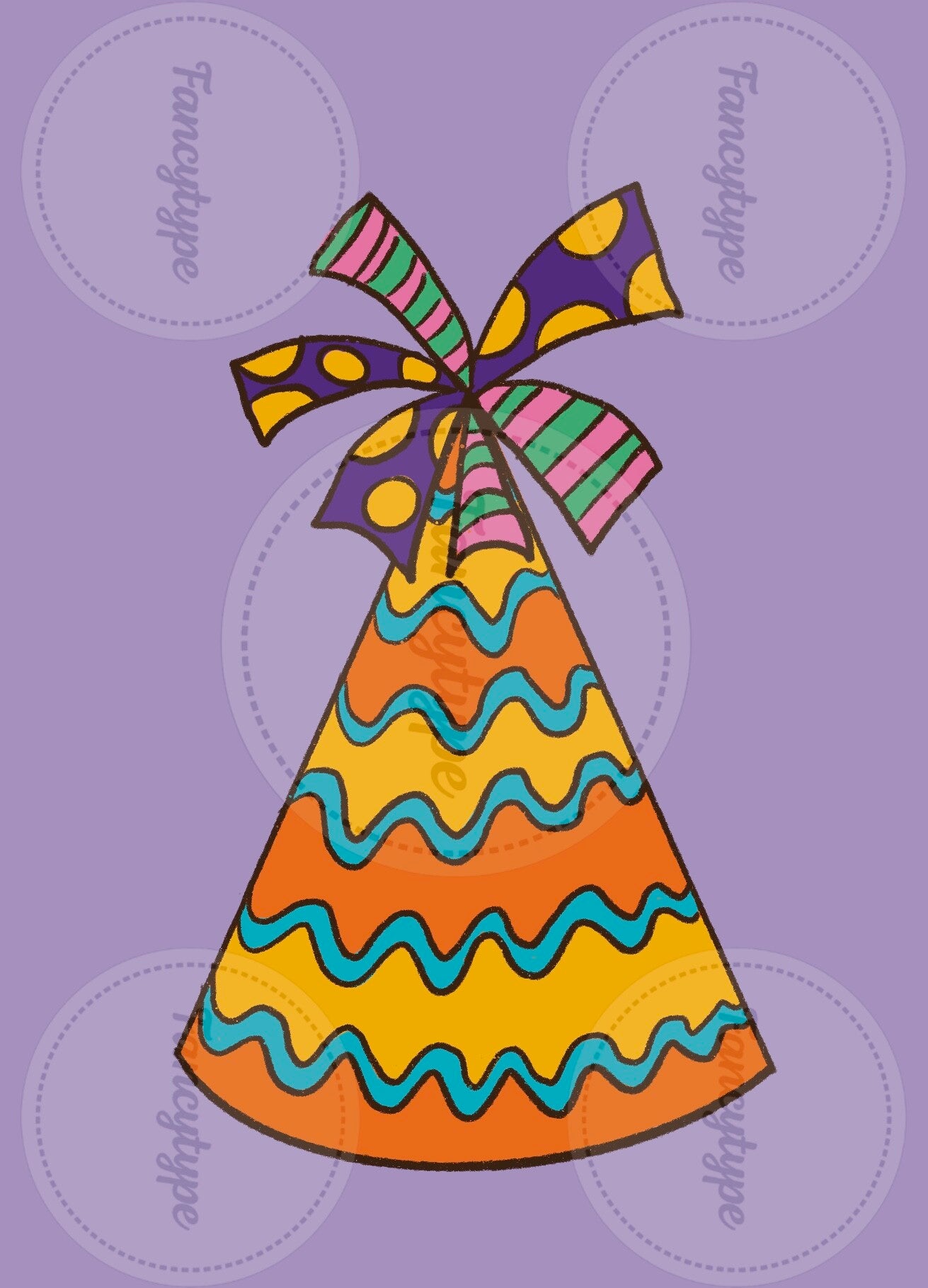 FT00156 - Juf Kim - Feesthoedje oranje